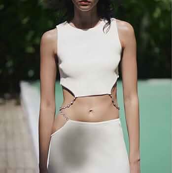 即完売 ZARA ザラ カットアウト入りニットトップス ビジュー付き S Amazon.co.jp: ZARA カットアウト入りニットトップス ホワイト M